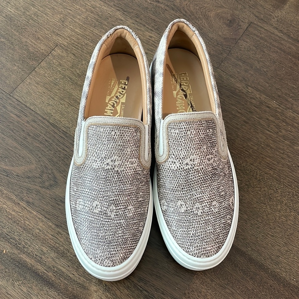 Salvatore Ferragamo Slip On Sneakers NEW 7M